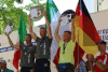 Il podio individuale del Campionato Europeo deltaplano 2022: Ploner, Ciech, Gricar